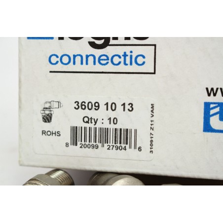 LEGRIS 3609 10 13 Connecteur coudé 10mm vers 1/4’’ 10Pcs Open box (B733)