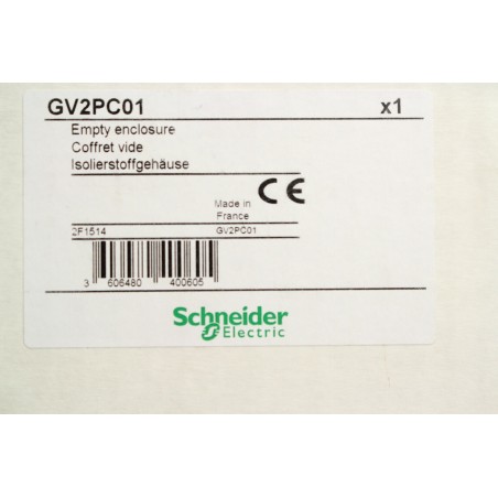 SCHNEIDER ELECTRIC GV2PC01 Coffret vide IP65 (B730)
