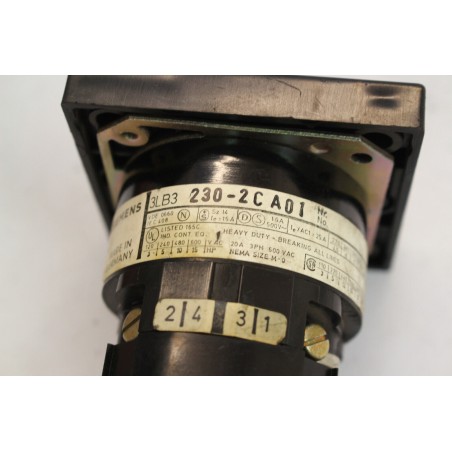 SIEMENS 3LB32302CA01 3LB3 230-2CA01 Interrupteur rotatif (B522)