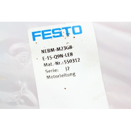 FESTO NEBMM23G8E15Q9NLE8 NEBM-M23G8-E-15-Q9N-LE8  550312 Cable (B499)