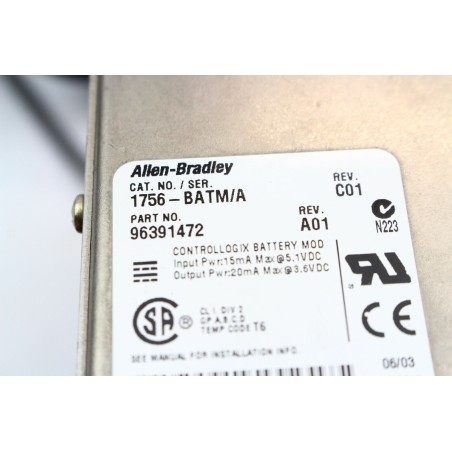 ALLEN BRADLEY 1756BATMA 1756-BATM/A Battery module Unused (B619)