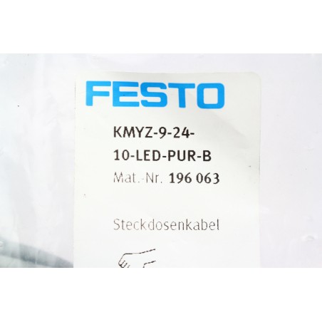 FESTO 196 063 KMYZ-9-24-10-LED-PUR-B Cable (B583)