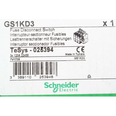 SCHNEIDER ELECTRIC 025394 Bloc disjoncteur GS1KD3 (B641)