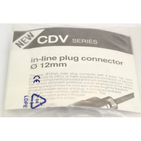 4Pcs DIELL CDV37 CDV-37 in-line connecteur M12 4pins (B838)