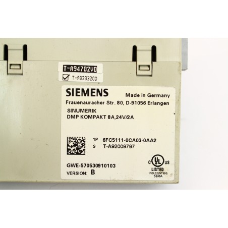 Siemens 6FC51110CA030AA2 6FC5111-0CA03-0AA2 Compact module (B900)