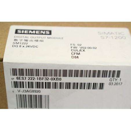 Siemens 6ES7 222-1BF32-0XB0 digital output module SM1222 (B1029)