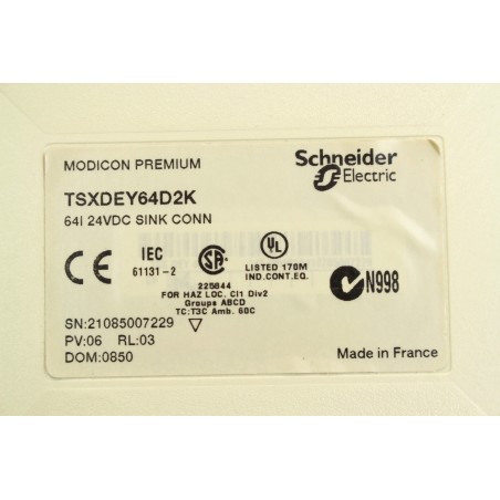 Schneider Electric TSXDEY64D2K 64I 24VDC I/O module (B1030)