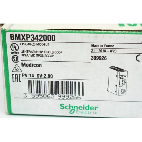 Schneider Electric BMXP342000 399926 CPU340-20 MODBUS (B1031)