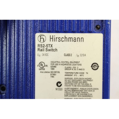 Hirschmann RS25TX RS2-5TX RAIL SWITCH (B1013)