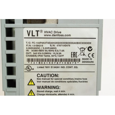 DANFOSS 131B4215 VLT HVAC Drive (B826)