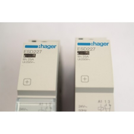 2Pcs Hager ESD227 ESD 227 Contacteur modulaire (B1043)