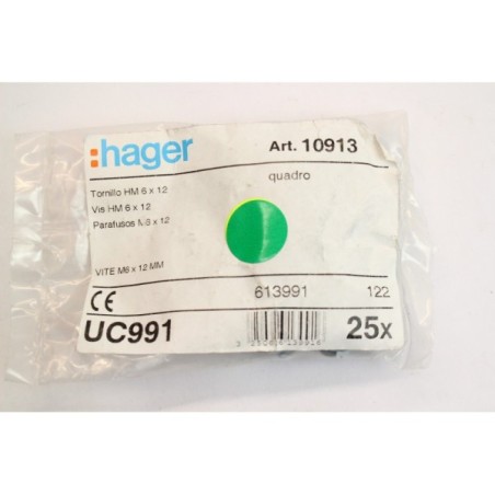 25Pcs Hager 10913 UC991 Vis HM 6 x12 (B1044)