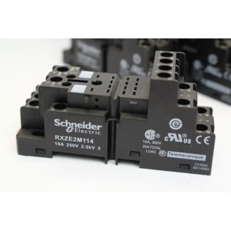 9Pcs Schneider Electric  RXZE2M114 10A 250V Porte relais (B1045)