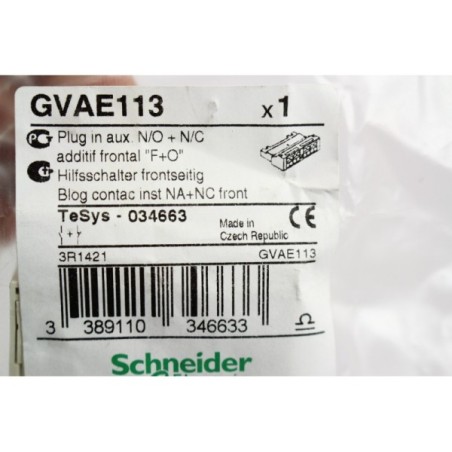 3Pcs Schneider Electric 034663 GVAE113 Additif frontal (B1045)