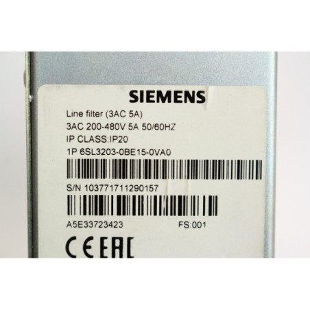 Siemens 6SL32030BE150VA0 6SL3203-0BE15-0VA0 Filtre (B1047)