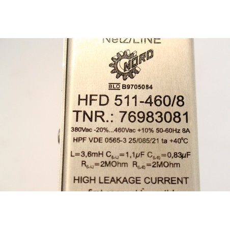 NORD HFD5114608 HFD 511-460/8 Filtre sans cable (B849)