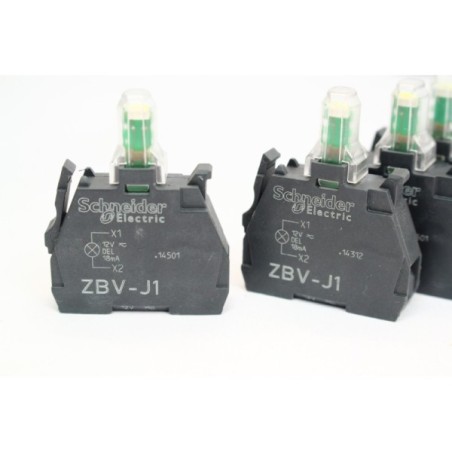 3Pcs Schneider electric  ZBV-J1 Bloc led blanche 12V (B1050)