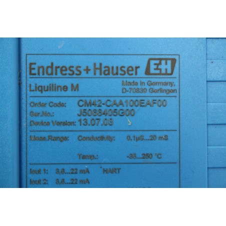 ENDRESS+HAUSER CM42CAA100EAF00 CM42-CAA100EAF00 Emetteur conductivité (B841)