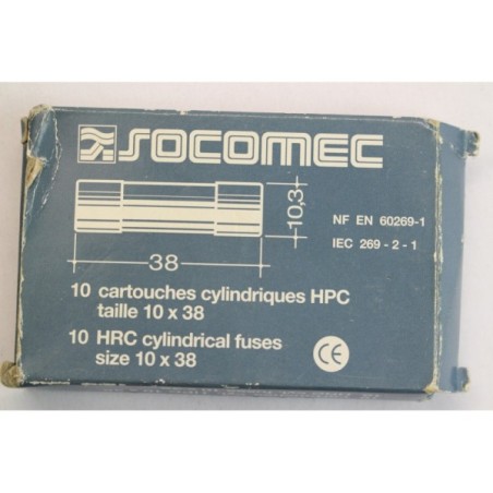 2Pcs SOCOMEC 60130010 Fusible 10x38 AM 10A (B936)