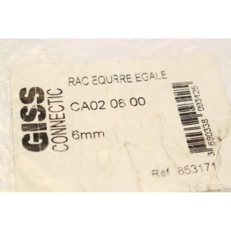 3Pcs GISS 853171 CA02 06 00 Raccord coudé 6mm (B937)