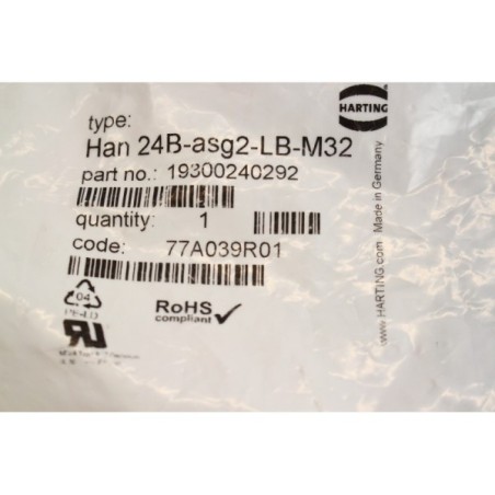 Harting 19300240292 HanB-asg2-LB-M32 Embase M32 box (B1067)