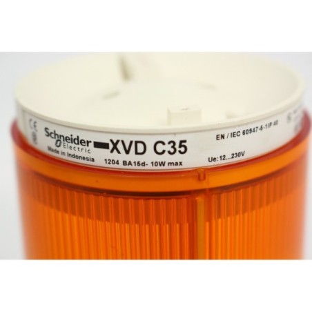 3Pcs Schneider Electric  XVD C35 Indicateur signalisation orange 70mm (B1072)