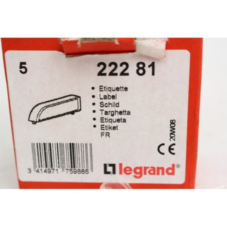 5Pcs Legrand 222 81 Etiquette Label Inter. Principal (B1072)