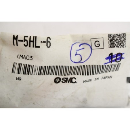 5Pcs SMC  M-5HL-6 Adaptateur pneumatique air (B1072)