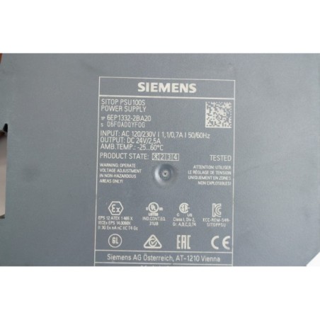 Siemens 6EP13322BA20 6EP1332-2BA20 Sitop PSU100S (B923)