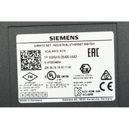 Siemens 6GK5216-0BA00-2AA3 6GK5216-0BA00-2AA3 Ethernet switch - (B1075)