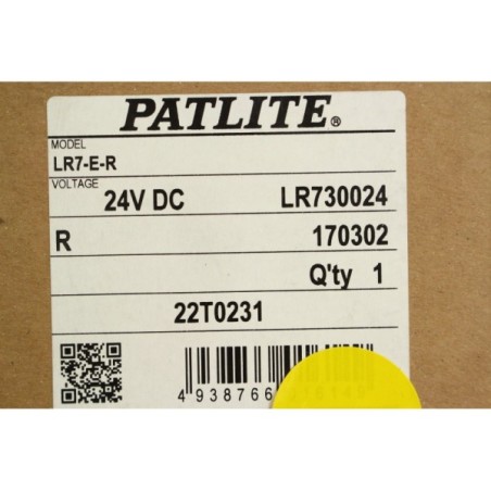 Patlite LR730024 LR7-E-R Avertisseur lumineux rouge 24VDC (B1083)