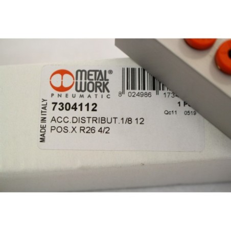 MetalWork 7304112 Distributeur pneumatique 1/6 6mm 12ports (B1084)