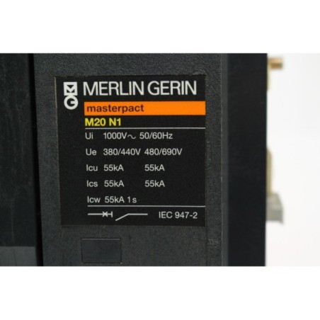 Merlin gerin M20 N1 3 A S Masterpact Disjoncteur 3 x 2000A TC1397 (P60.2)
