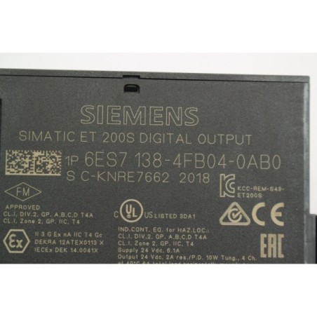 Siemens 6ES71384FB040AB0 6ES7 138-4FB04-0AB0 Relais sécurité + support (B1096)
