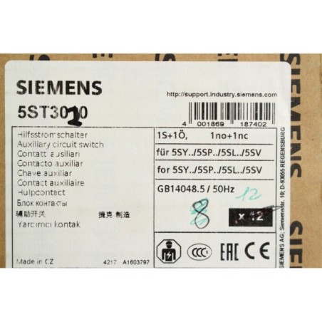 12Pcs Siemens 5ST3020 Contacteur auxiliaire (B1103)