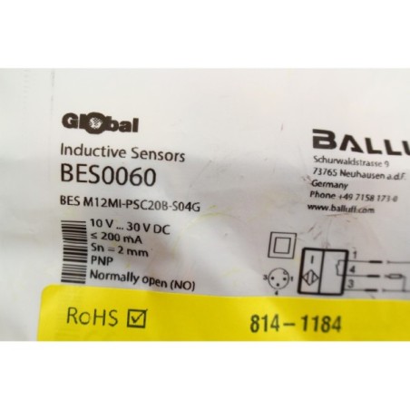 BALLUFF BES0060 BES M12MI-PSC20B-S04G capteur induction (B1105)