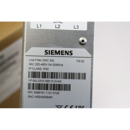 Siemens 6SL32030BE150VA0 6SL3203-0BE15-0VA0 Filtre 3AC 5A (B1107)