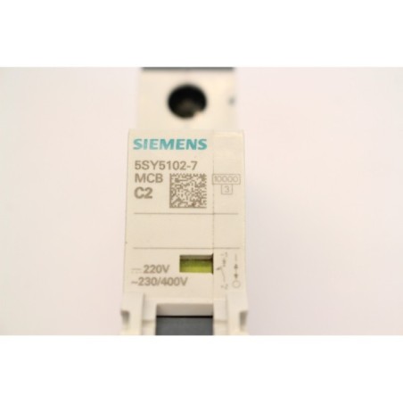 Siemens 5SY5102-7 Disjoncteur universel MCB C2 2A DC AC (B1107)