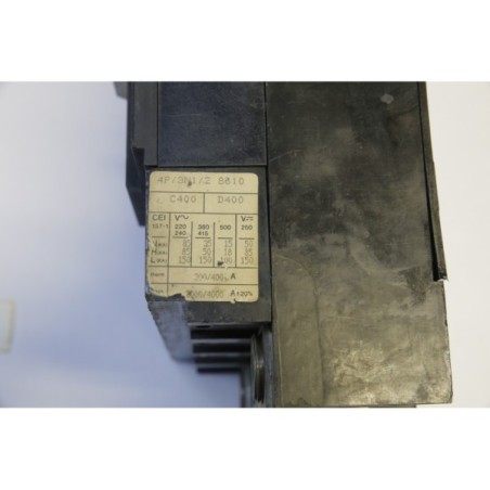 Merlin gerin  Disjoncteur compact C400N 400A 660V 4P/3N1/2 8610 (P61.3)