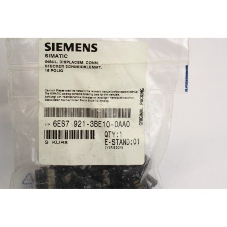 Siemens 6ES79213BE100AA0 6ES7 921-3BE10-0AA0 Connecteur 16 pins (B947)