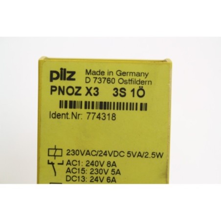 Pilz 774318 PNOZ X3 3S 1Ô Relais sécurité (B1055)