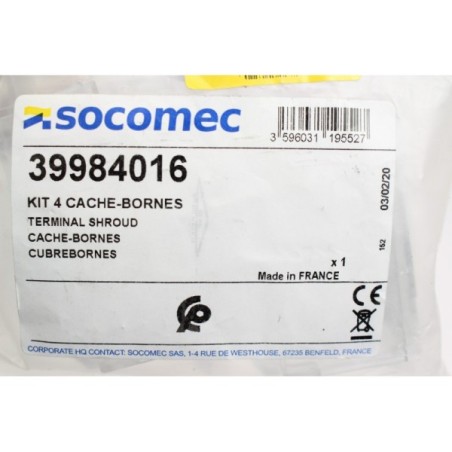 4Pcs Socomec 39984016 Kit cache-bornes (B1145)