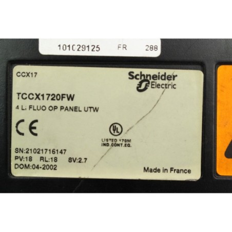Schneider automation CCX17 TCCX1720FW 4 LI FLUO OP Panel (B1150.1)