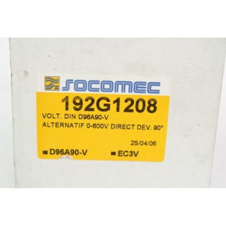 Socomec 192G1208 Voltmètre VOLT DIN D96A90 0-600V (B1151)