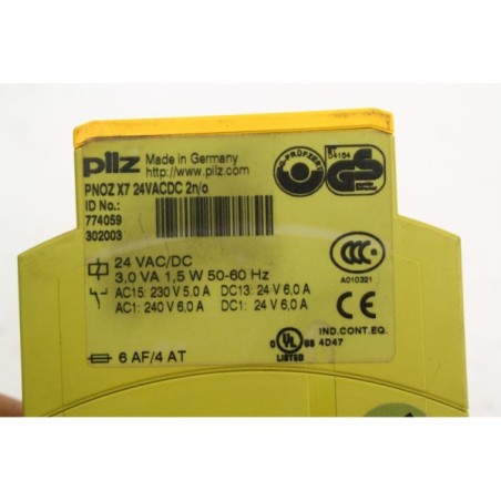 Pilz 774059 PNOZ X7 24VACDC 2n/o relais (B1155)