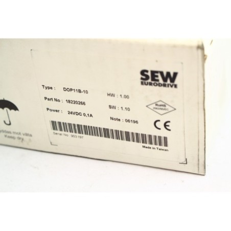 Sew eurodrive 18220266 DOP11B-10 control panel HW1.00 SW1.10 (B1156)