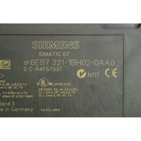Siemens 6ES73211BH020AA0 6ES7 321-1BH02-0AA0 SM321 DI 16xDC24V (B1159)