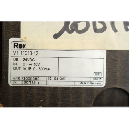 Rexroth R900010960 VT 11013-12 Amplificateur solénoïde (B1163)