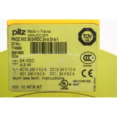 Pilz 774500 PNOZ XV2 30/24VDC 2n/o 2n/o t relais (B1181)