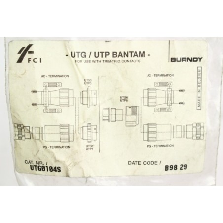 2Pcs FCI UTG0104S Connecteur passe cloison UTG/UTP Bantam (B1184)